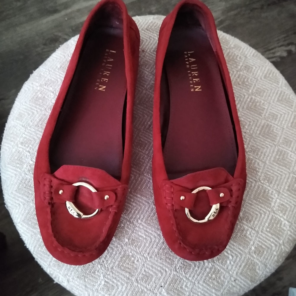 LRL Lauren Ralph Lauren Suede Driving Moccasin 7.5